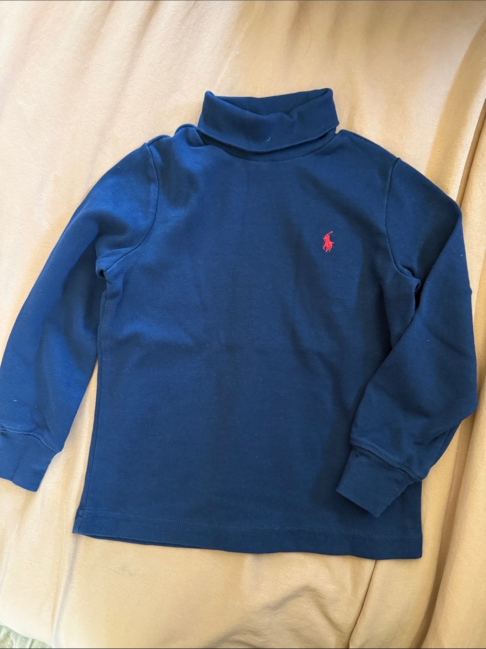 Polo by Ralph Lauren Navy Long-Sleeve Turtleneck with Red Pony